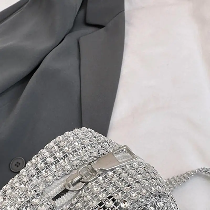 

340D Luxury Rhinestones Evening Bag for Women Crossbody Handbag Evening Clutch Bag Female Sparkly Shoulder Bag Wedding Purse