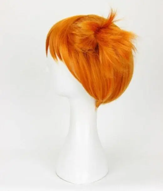 Women Wig Styled Short Orange Cosplay Wig Costume Wigs Cos Hair