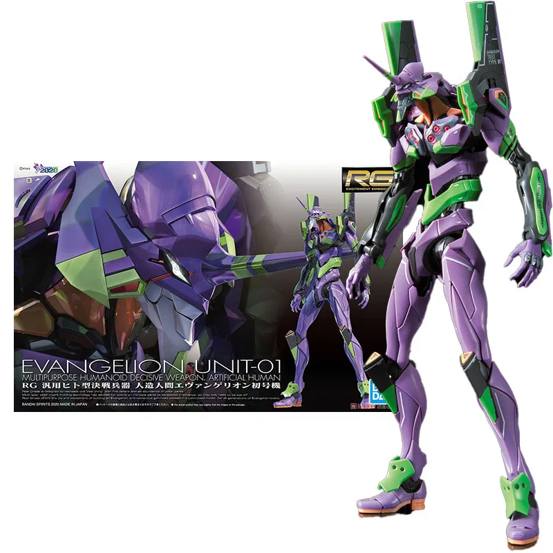 

Bandai Genuine Figure Evangelion Model Kit Anime Figures RG 1/144 Evagelion Unit-01 Collection Model Action Figure for Boys Toys