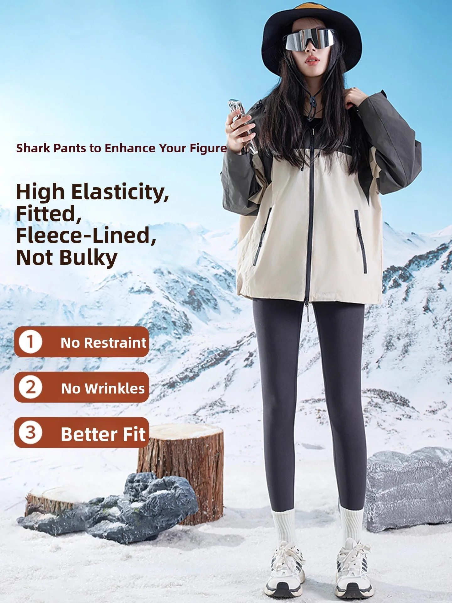 ハイウエストヨガパンツ レディース ロング 薄手 アークスキン フェイス裏地付き サーマル スリミング ベースレイヤーパンツ カジュアル ハイウエスト