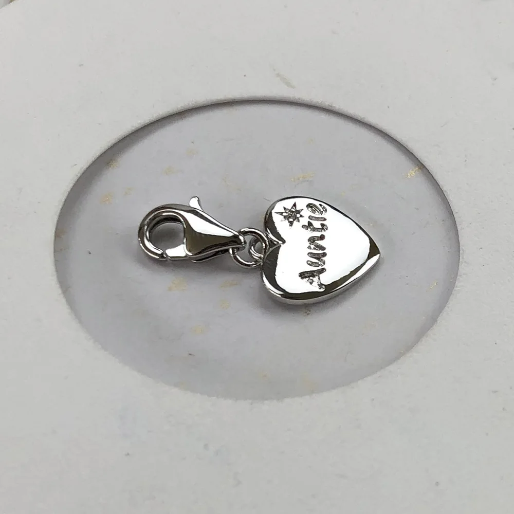 العمة القلب استرخى سحر قلادة الأزياء الأوروبية 925 فضة العلامة التجارية الجديدة العصرية هدية للنساء #6