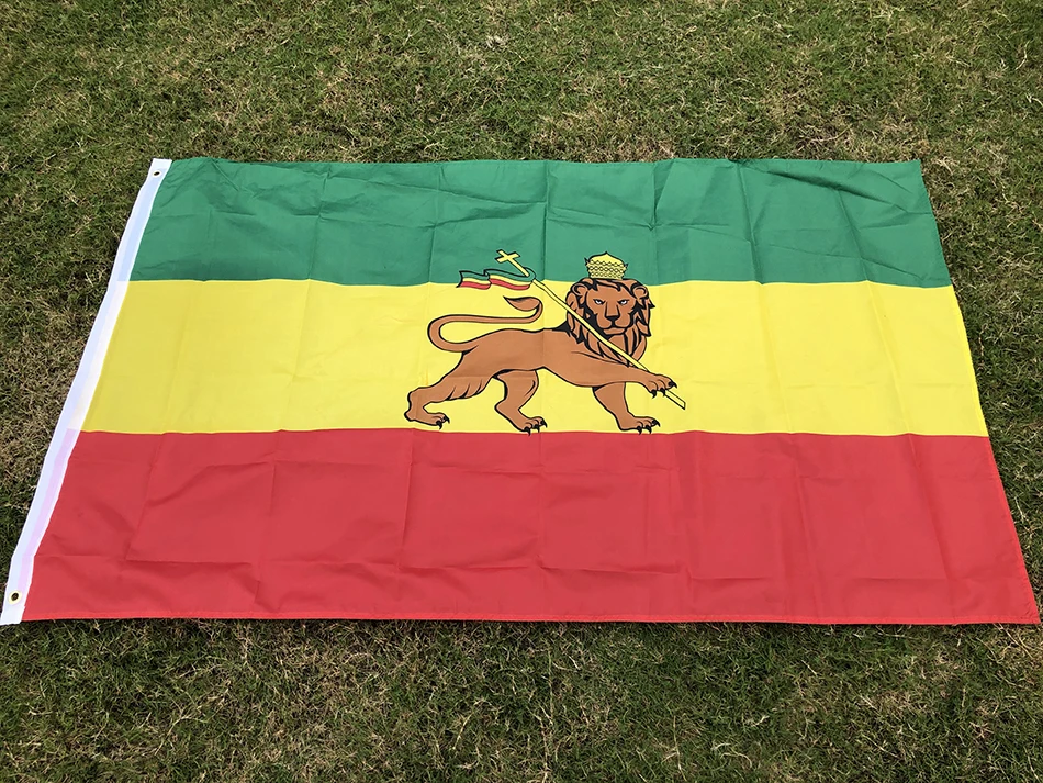 Bandera Etiopía León de Judá – Poliéster resistente decorativa - imagen 4