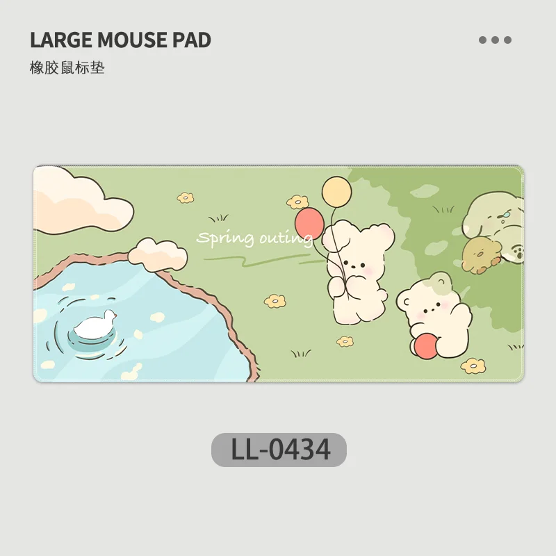 Green Bear Rabbit Rubber Desktop Pad Mouse Pad Desk Mat Gaming Mats Anti-Slip Durable Pc accessories Laptop Study & Office Mat