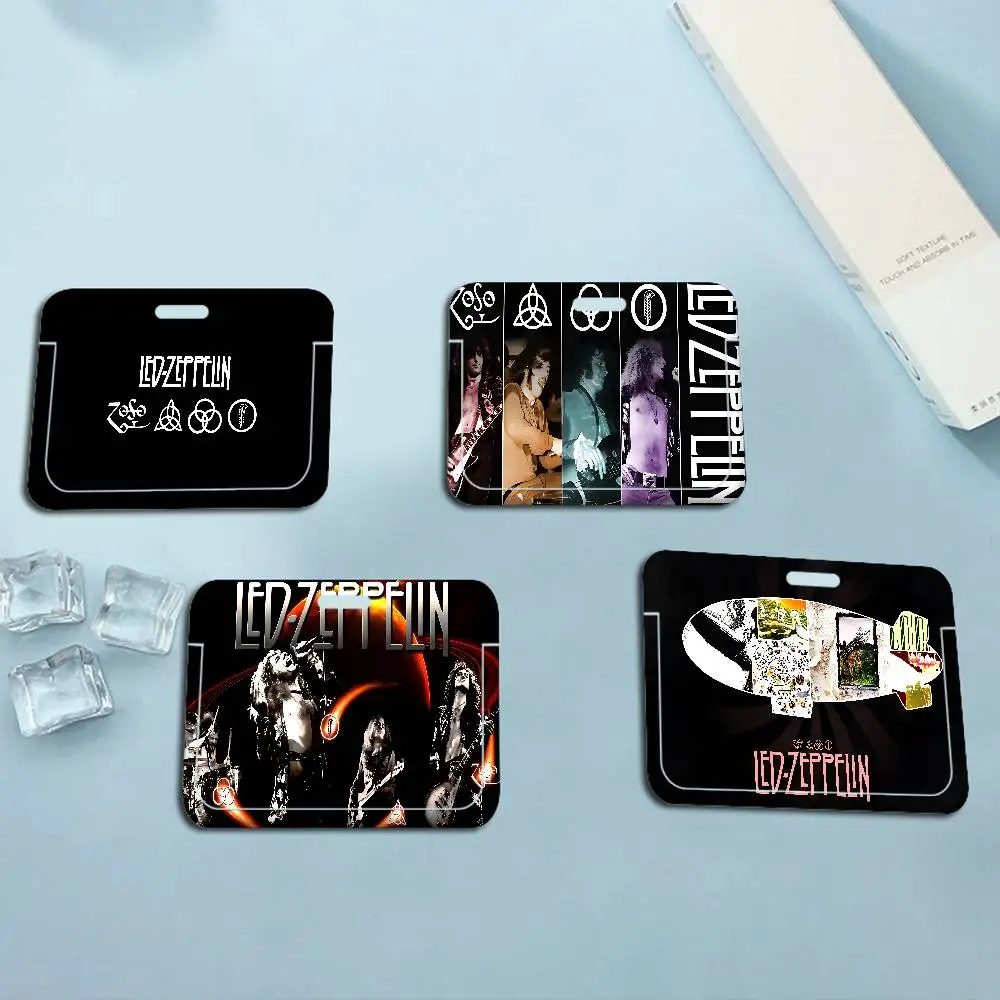 Capa de Cartão Unissex Singer L-Led Z-Zeppelin com Cordão para Mulheres, Porta-Cartão de Identificação para Trabalho, Suporte para Crachá de Identificação Empresarial