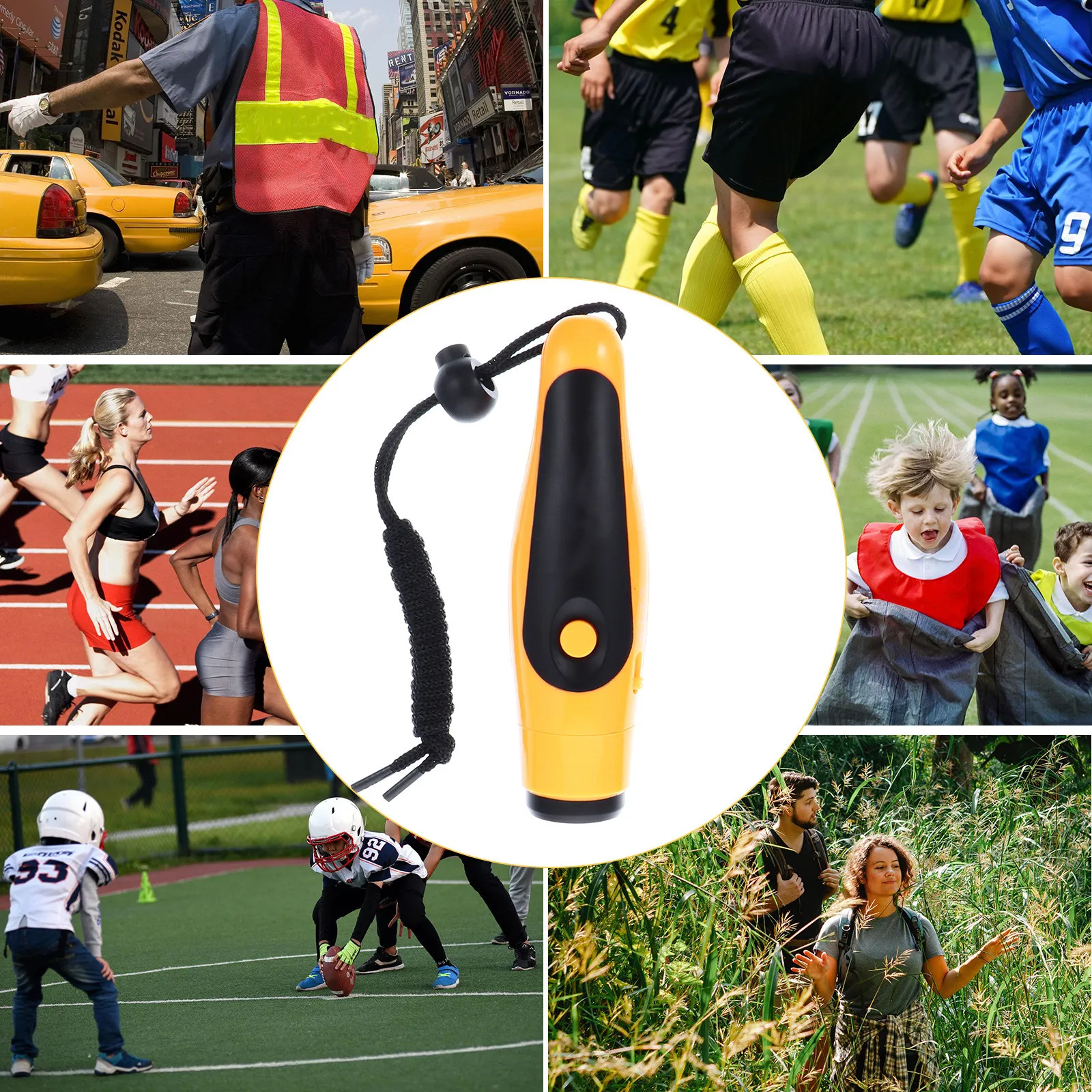 Emergency Whistle Loud Plastic Safety Whistle Portable for Hiking Camping Fishing Outdoor Sports