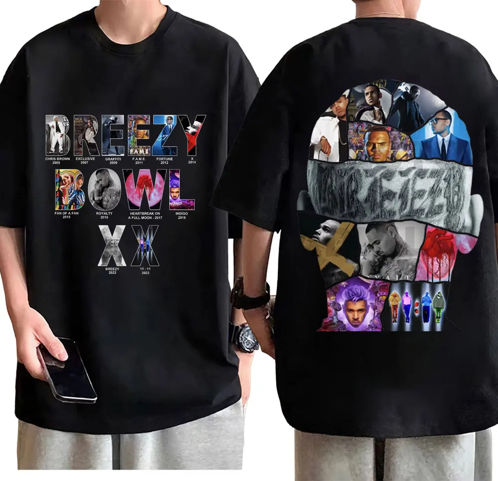 

Rapper Chris Brown Album Merch T-shirt Men Women Clothing Hip Hop Fashion Y2k T-shirts High Quality Cotton Short Sleeve T Shirts
