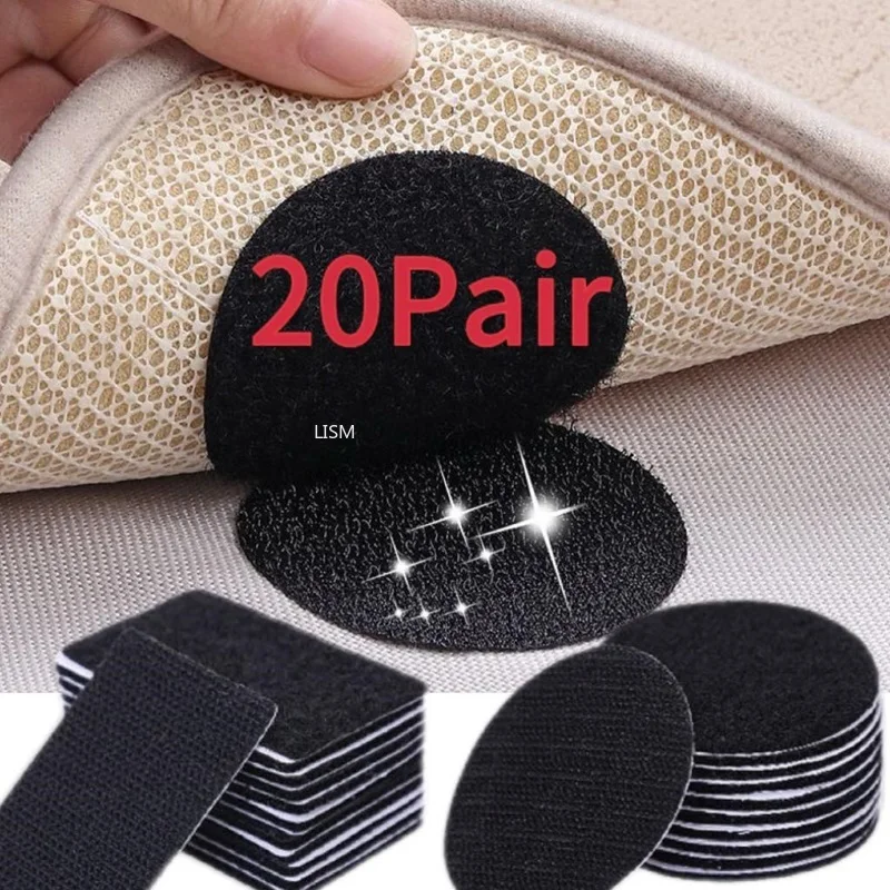 شريط تثبيت ذاتي اللصق للسيارات ، ملصق تثبيت السجاد المنزلي ، خطاف وحلقة جانبية مزدوجة ، قوي للغاية