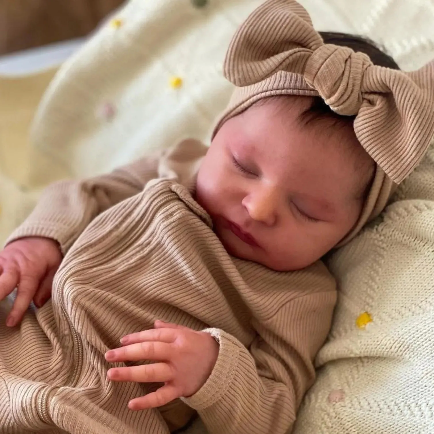 

19-дюймовая мягкая ткань Laura для сна, Reborn Baby, реалистичная многослойная живопись, детская 3D-кожа с видимыми венами, волосы с корнями рук