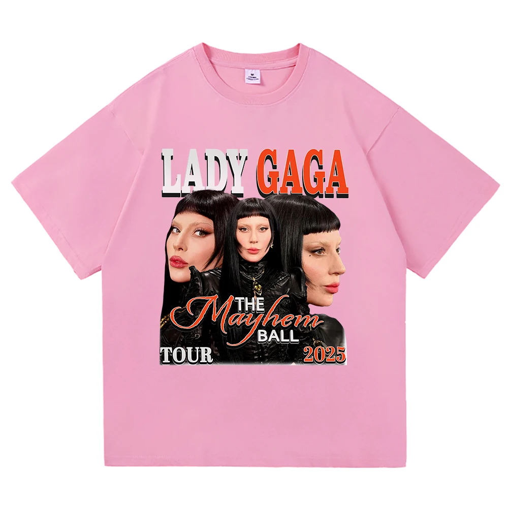 レディー・ガガメイヘムボールツアー 2025 Tシャツファッション男性