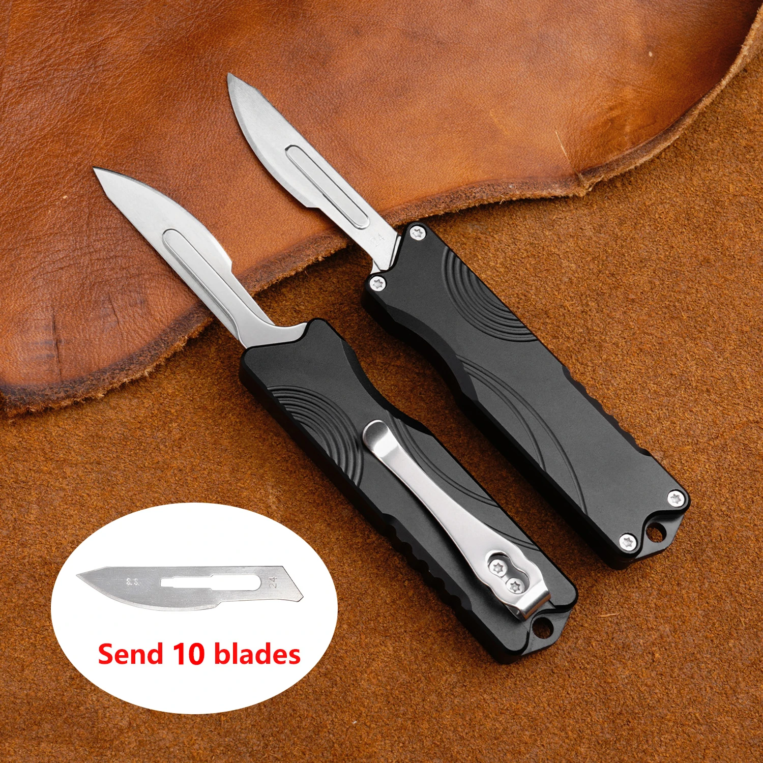 

High Quality Folding Utility Knife 5.2in Aluminium Handle Small EDC Outdoor Multitool Tool Paper Sharp Cutter Gift 10pcs Blades