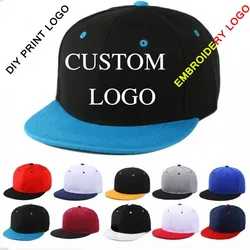 Patchwork snapback hats For men women New adult flat brim sports hats Trucker caps custom logo embroidery Sun hats