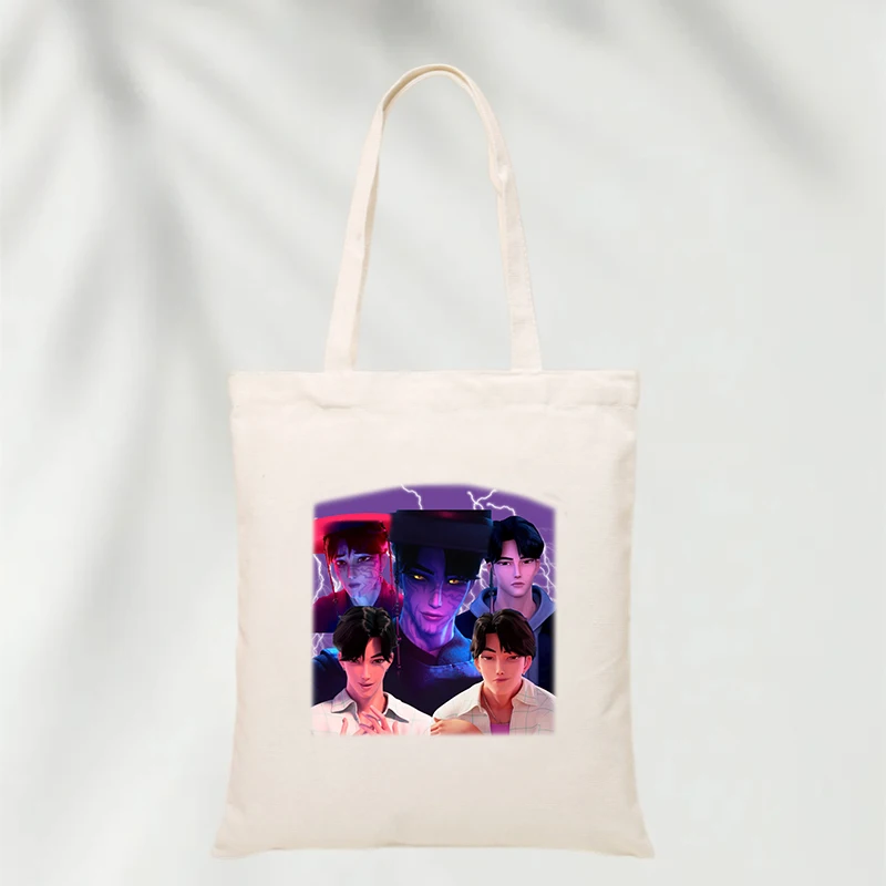Kawaii K Pop Demon Hunters Anime Canvas Bag Cartoon Cute Daily Commute Funny Women Shopping Handbag Shopper Casual Tote Gifts