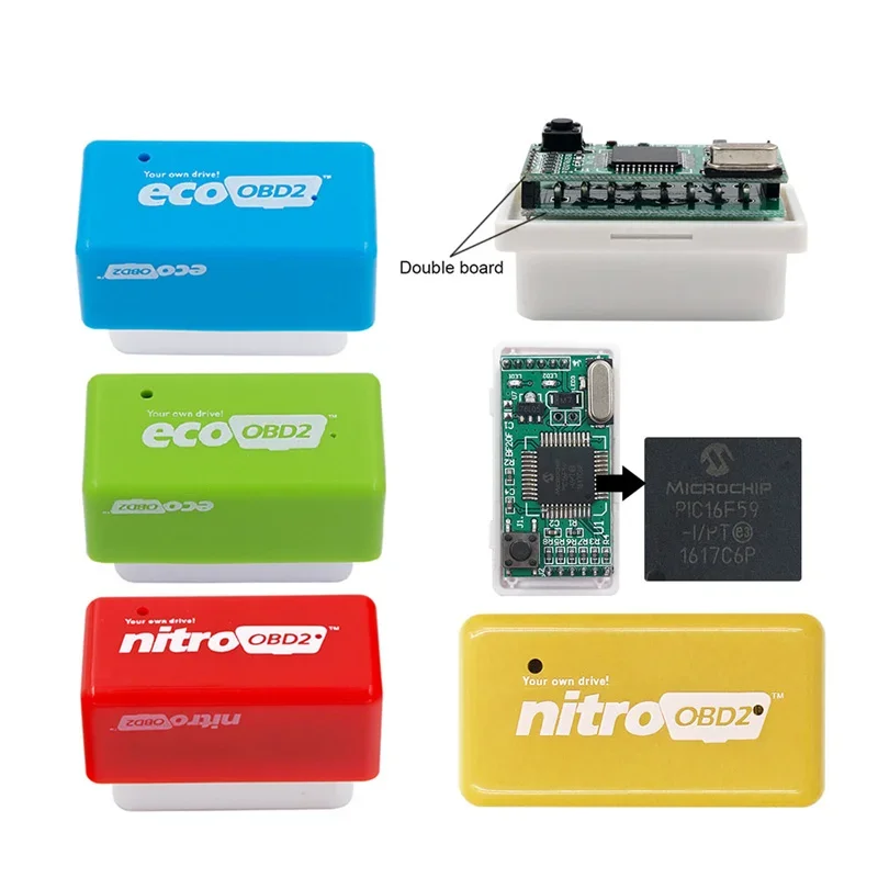 2022 Newest Original Nitro OBD2 Eco OBD2 Chip Tuning Box Save 15% Fuel for Diesel Benzine Gasoline Car Plug & Driver