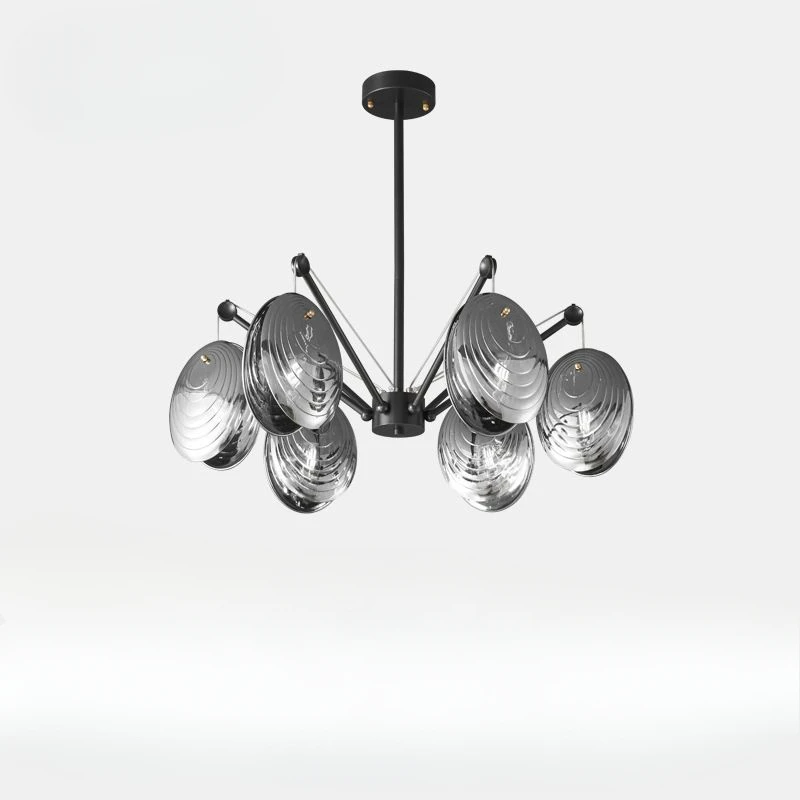 

Full copper living room glass chandelier Postmodern luxury bedroom Nordic creative restaurant pendant light