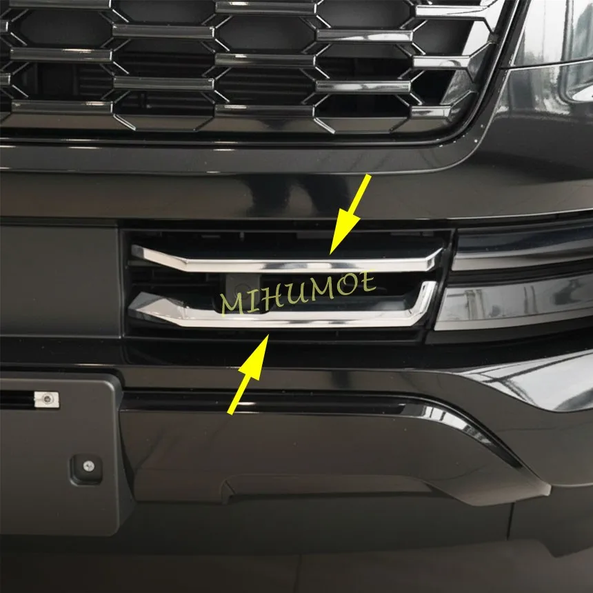 

For 2025 2026 Nissan Armada Patrol Y63 Glossy Chrome Car Front Lower Bumper Grille Cover Accessories Trims