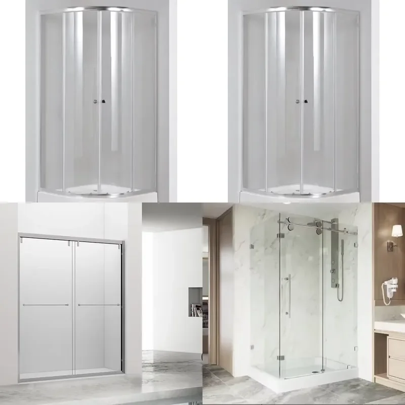 for Deluxe cabin bathroom shower room glass door square aluminum frame design