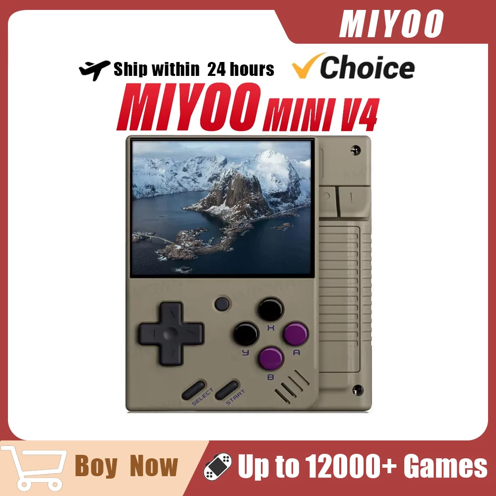 

MIYOO MINI V4 Portable Retro Handheld Game Console 2.8Inch IPS Screen Video Game Consoles Linux System Classic Gaming Emulator