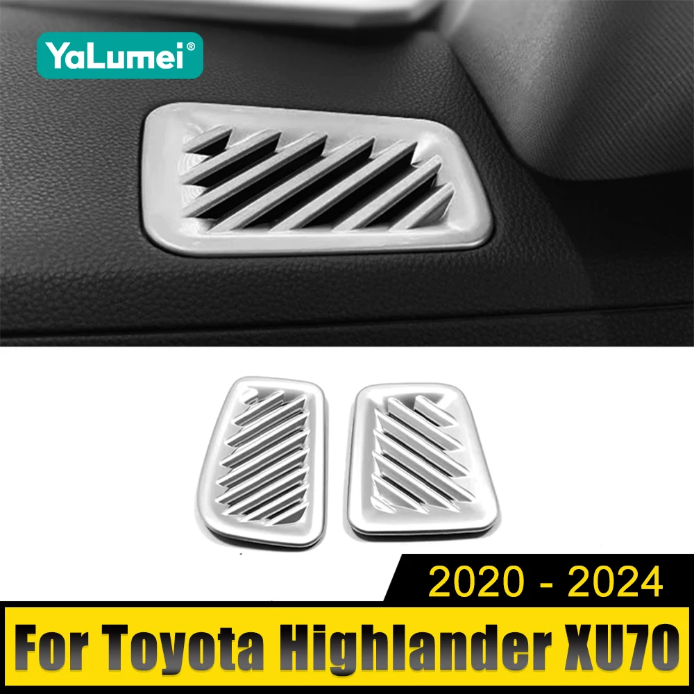 

For Toyota Highlander XU70 2020 2021 2022 2023 2024 ABS Car Dashboard Air Conditioning Vent Outlet Frame Cover Trims Accessories