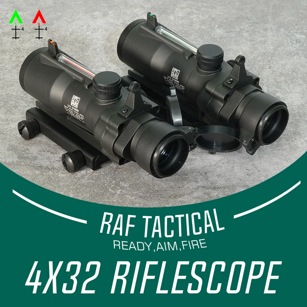 

Hunting Optics Fiber Scope holds on 5.56 Caliber Nitrogen-filled Tactical 4x32 RifleScope Horseshoe/CHEVRON/Crosshair Reticle