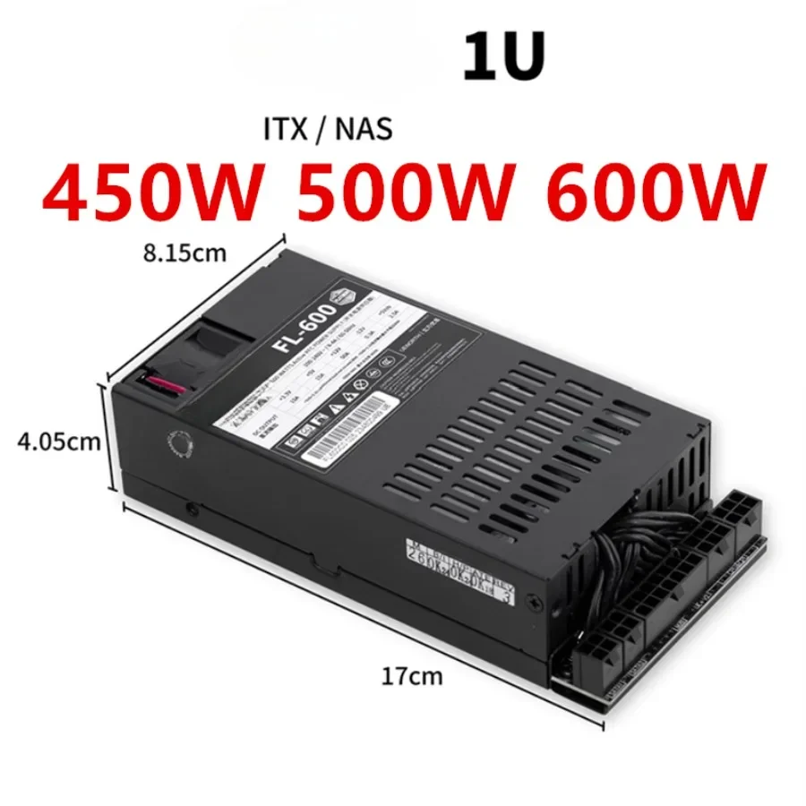 New Power Supply For   FEX-ATX ITX NAS Small 1U K39 450W 500W 600W Power Supply FL-450M FL-500 FL-600 ENP-7660B