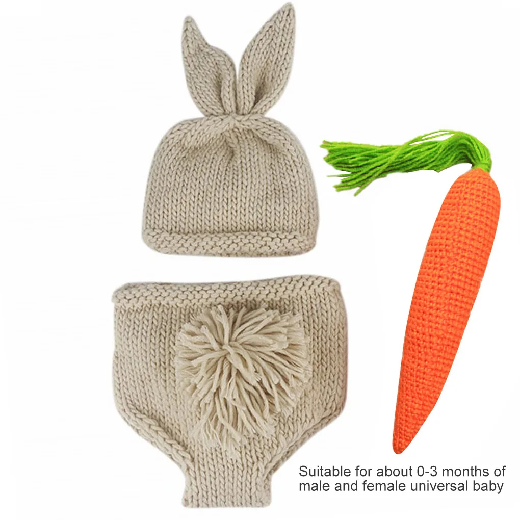 ชุดกางเกงถักหมวกไหมพรมสำหรับเด็กแรกเกิด, อุปกรณ์ประกอบฉากการถ่ายภาพสำหรับเด็กผู้ชายเด็กผู้หญิงชุดใส่ถ่ายรูปเด็กทารกชุดคลุมยิงหัวไชเท้า