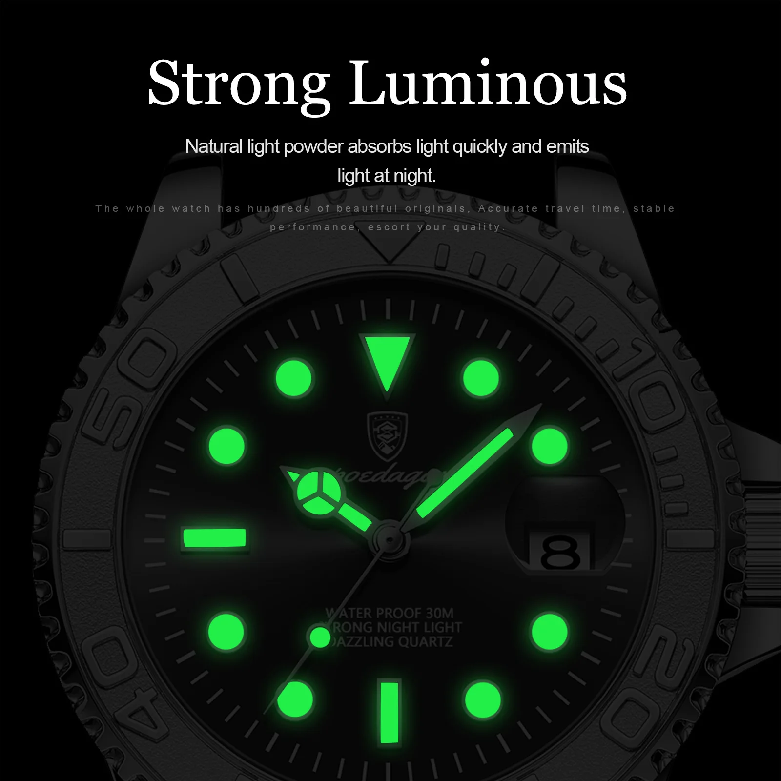 POEDAGAR Top Luxury Man Watch Waterproof Luminous Date Men Watch Stainless Steel Male Clock Sport Fashion Men\'s Quartz Watches