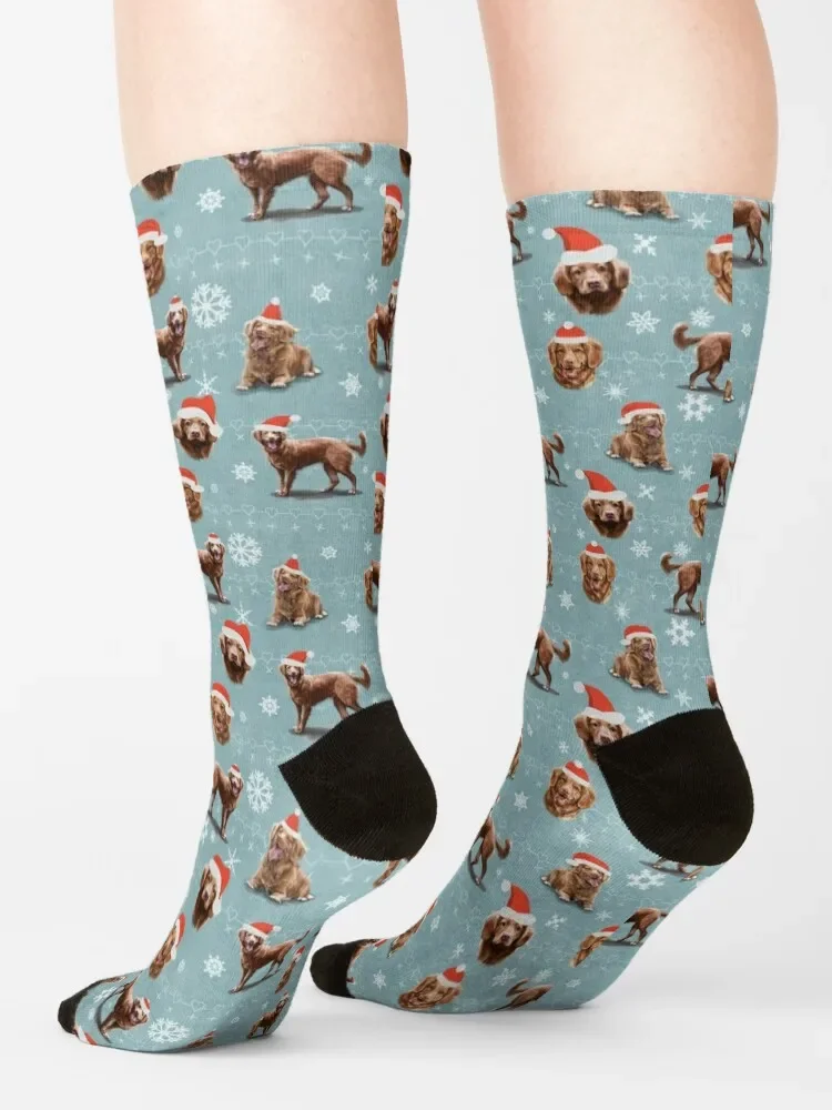 The Christmas Nova Scotia Duck Tolling Retriever Dog Socks gift hiphop Mens Socks Women\'s