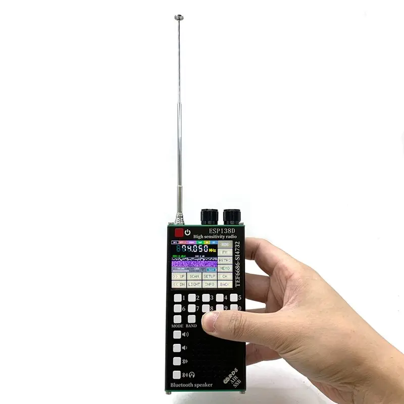 New ESP138D H-RADIO SI4732 Full Band FM AM SSB AIR Band Receiver + TEF6686 FM Receiver 2 In 1 Radio With Bluetooth - view 3