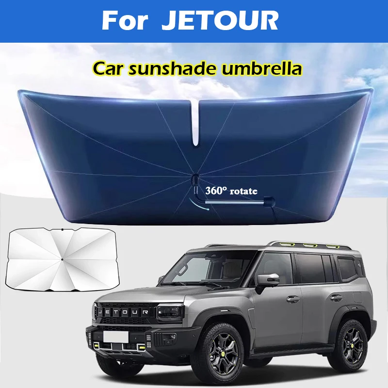 For Jetour DASHING Traveller X90 X95 X70 Plus S Car Sunshade Umbrella Front Windshield UV Protection Car Sunscreen Accessories