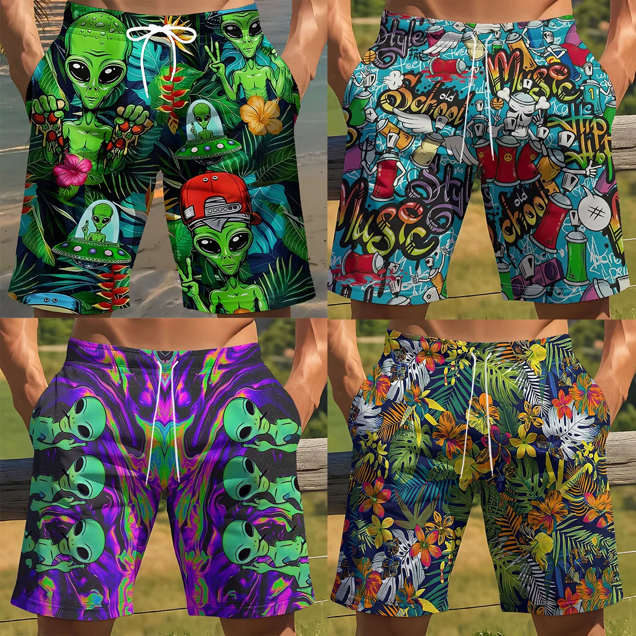 

New Men's/Women Off Road Sport Motorcycle Shorts Quick Drying Breathable Loose Shorts Outdoor Daily Street Fashion Beach Shorts