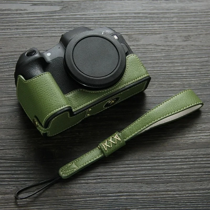 For Canon EOS R8 Anti-lost Hand Strap for EOS RP Accessories Half Bottom Case Camera PU Leather Base Mount Protective Cover - Image 5