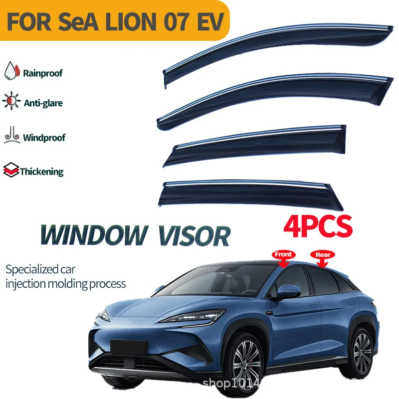 مناسبة لـ BYD Sea Lion 07 درع الطقس لنافذة السيارة لأسد البحر 07 2024 + أقنعة النافذة