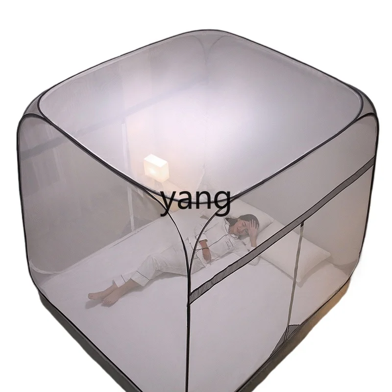 LXL Mongolian Bag Mosquito Net Household Installation-Free Square Top Foldable Drop-Resistant Integrated