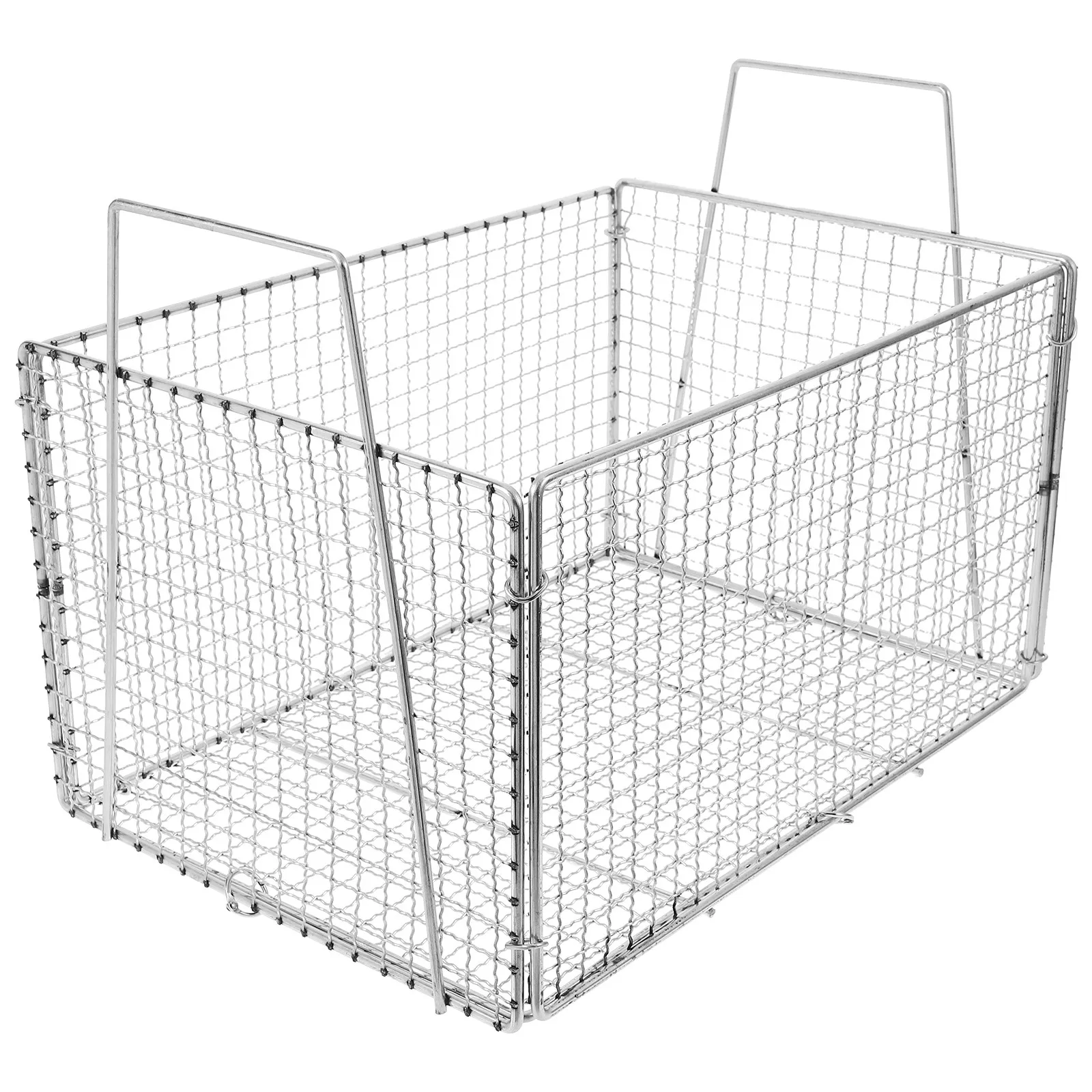 

Складная корзина для фритюра из нержавеющей стали с большой вместимостью для жарки, фильтрации и слива воды, для овощей, кухонный гаджет для фритюрницы