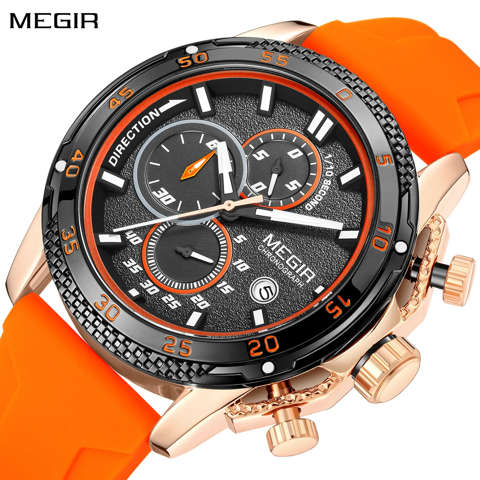 

MEGIR Sport Watches Men Top Brand Luxury Chronograph Man Watch Military Quartz Clocks Luminous Male Date Relogio Masculino 2211