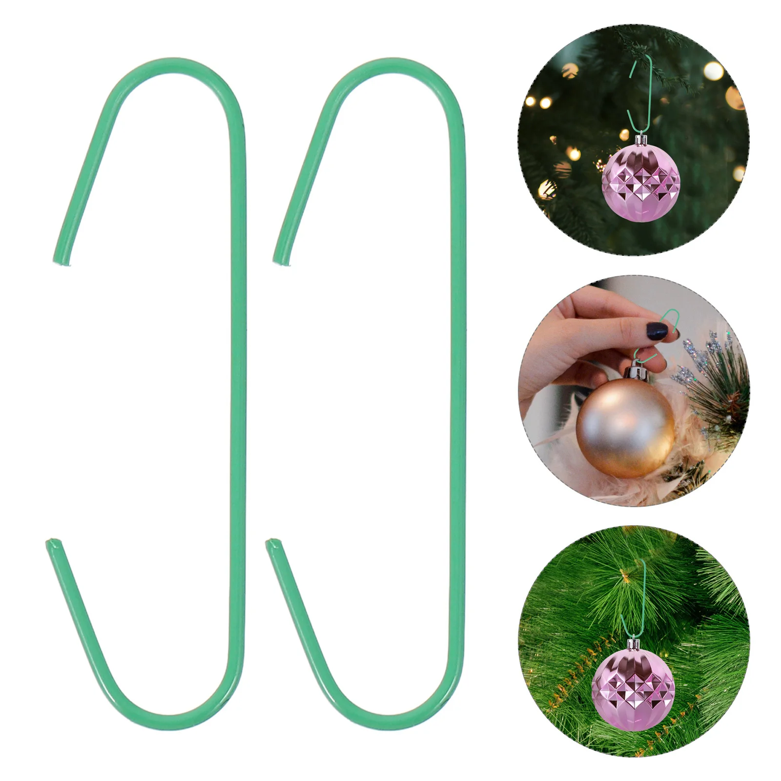 

100Pcs C-Shape Christmas Hooks Versatile for Tree Ornaments and Party Decoration Hanging Christmas Decoration Ball Hook