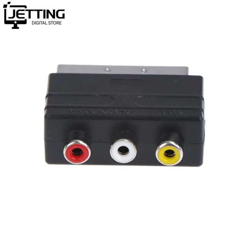 Scart Naar 3 Rca S-Video Adapter Composiet Rca Phono Adapter Converter Av Tv Audio Video Dvd Recorder tv Televisie Projector