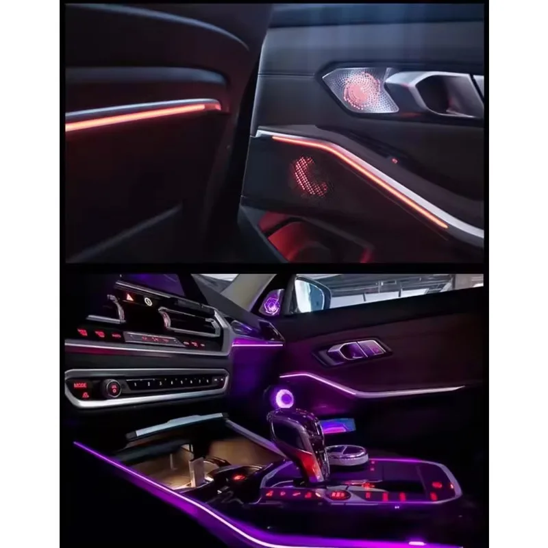 ملحقات شريط الجو المطورة لسيارات BMW 3 Series 64 Color LED إضاءة البيئة الداخلية G20 G21 G28 2019-2025