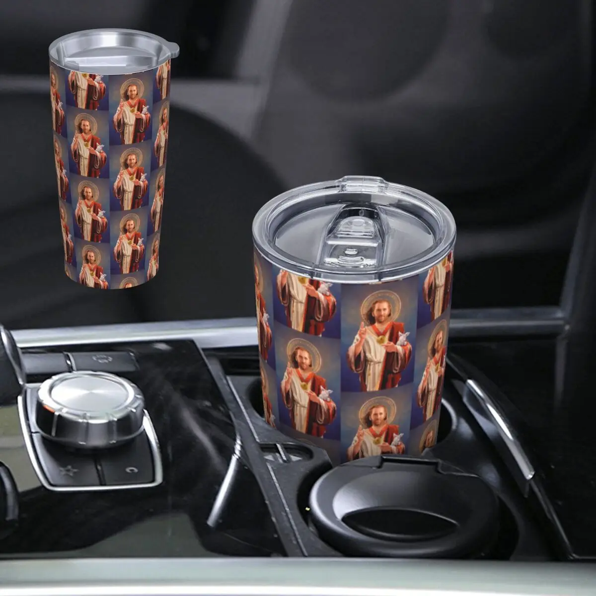 Nicolas Cage, Saint Nicolas Of Cage Stainless Steel Tumbler Vacuum Insulated Mugs Thermal Cold Bottle Straws With Lid 20oz