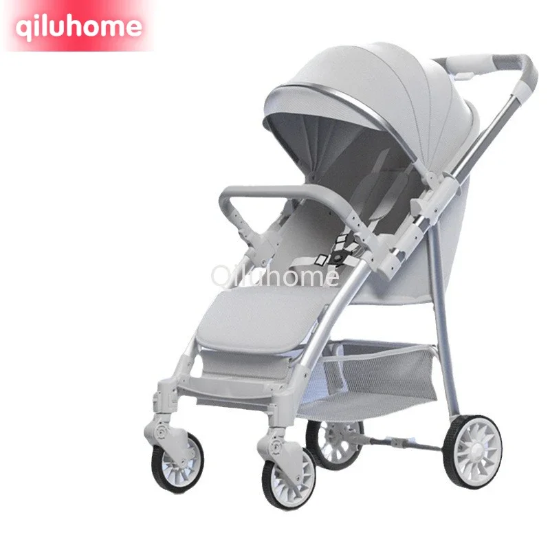 Baby Stroller Can Sit and Lie Foldable Two-Way Lightweight Folding High Landscape Newborn Trolley Baby Walking Tool