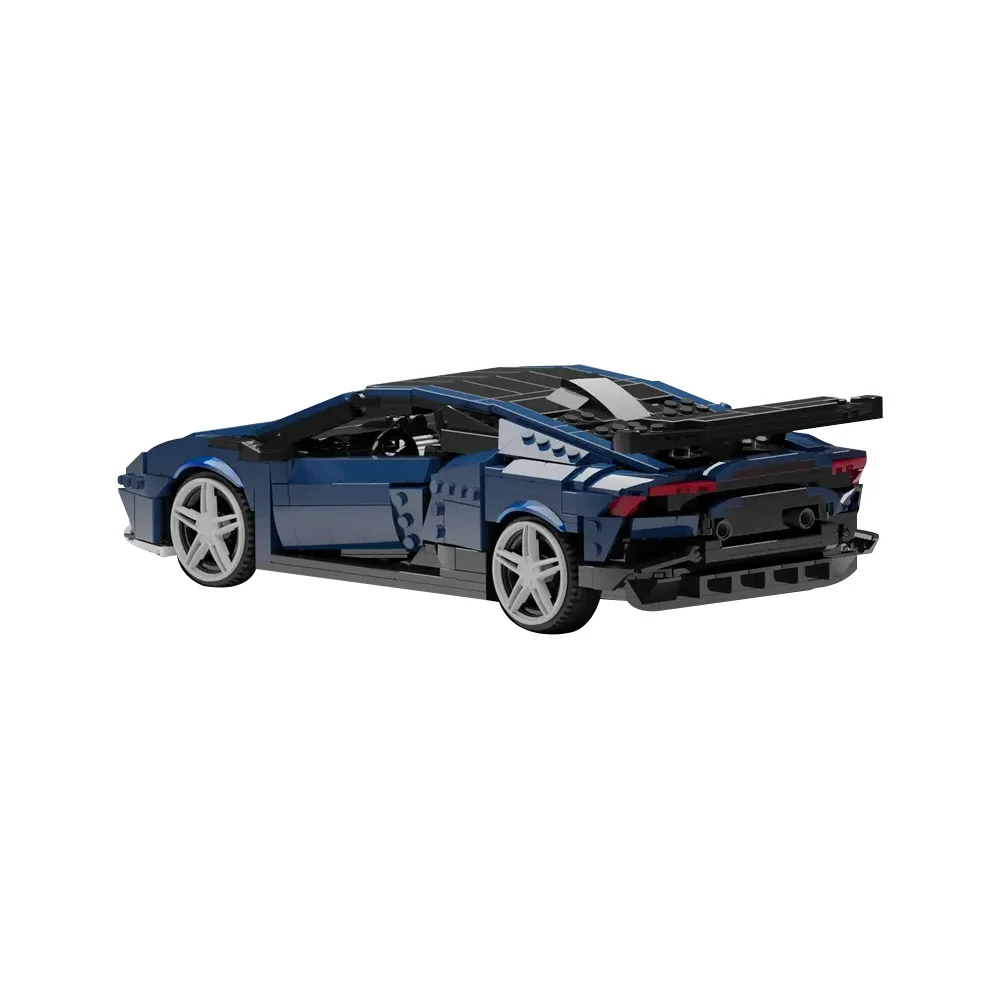 MOC Huracan STO Supercar Building Blocks Modello Super lusso Simulazione Auto sportiva Mattoni Assemblaggio Giocattoli Regali di compleanno per bambini