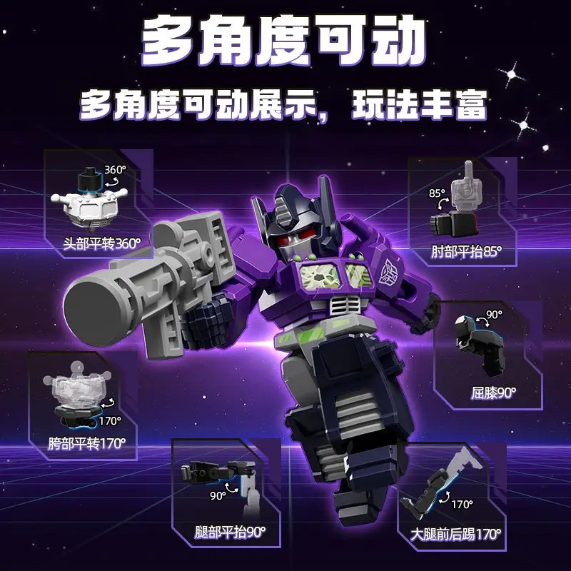 Nueva figura de Anime Blokees Transformers Defender versión 1/2/3 Optimus Prime Megatron Ironhide Thundercracker Robot juguete para regalos