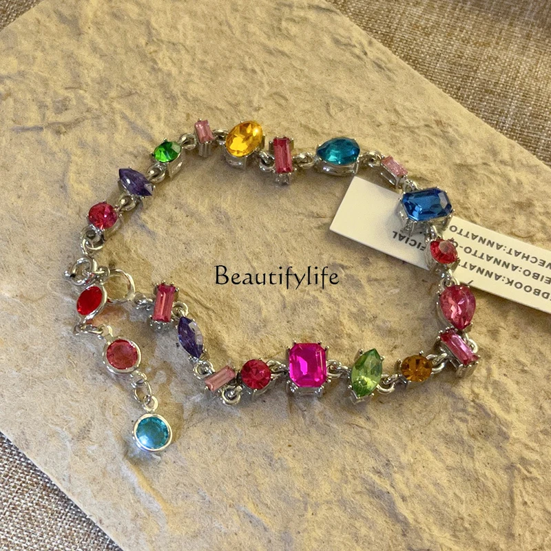 

Colorful Crystal Light Luxury Minority Bracelet