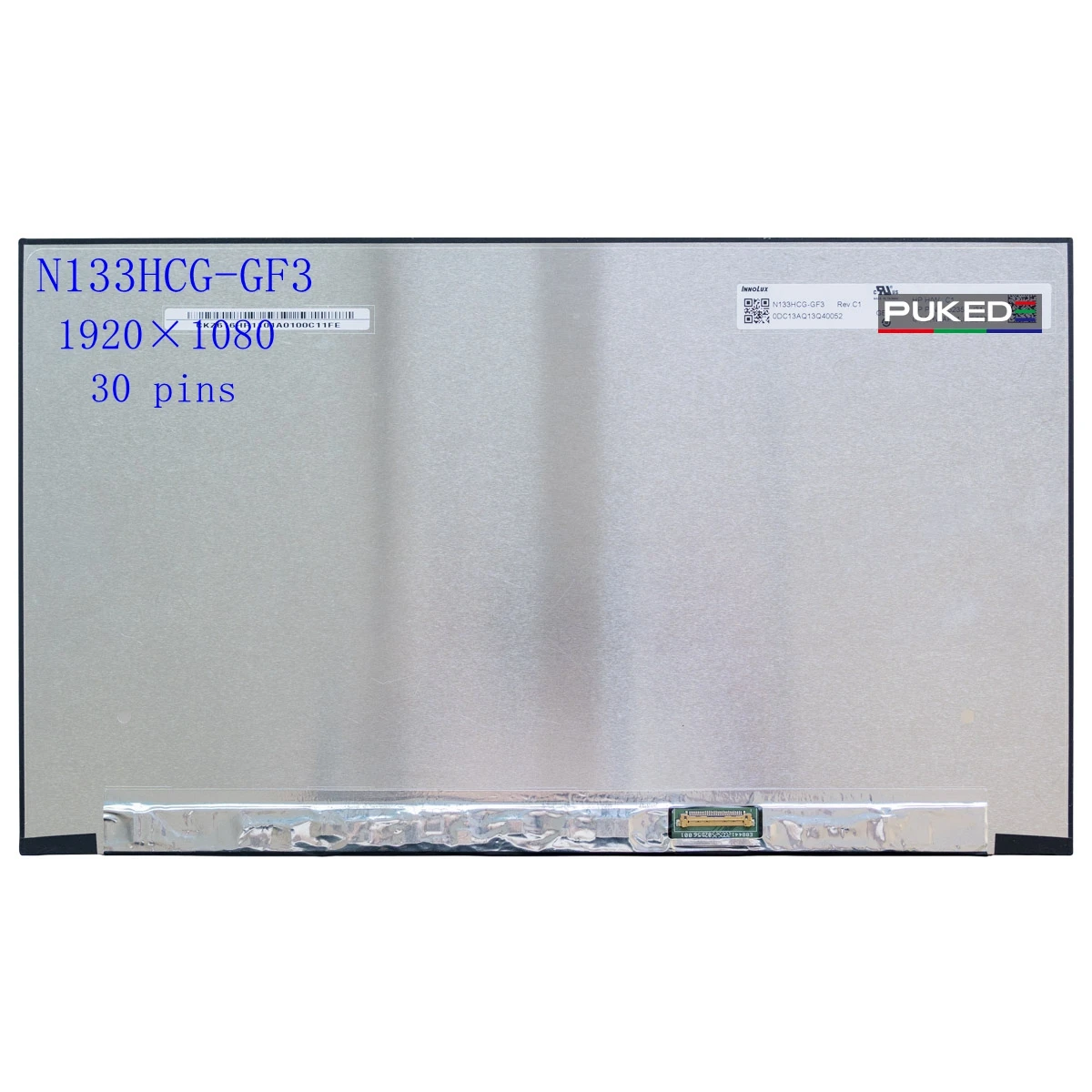 Tela Lcd do Portátil de Polegadas Nv133fhm-n68 Nv133fhm-n5t N133hcg-gf3 Fhd 1920 × 1080 30 Pinos Edp 13.