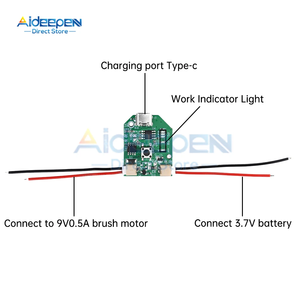 Uniwersalna płytka sterująca wentylatorem DC 5V 1A Micro USB/Type-C Moduł sterujący wentylatora ładującego Niskonapięciowy silnik szczotkowany Napęd