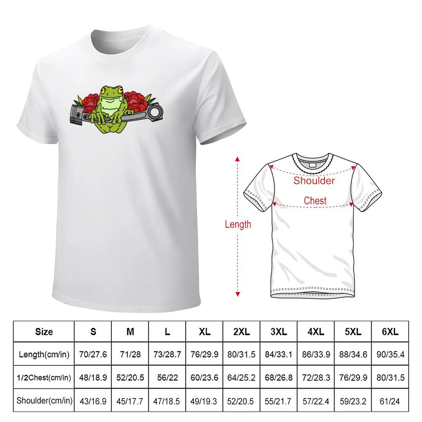 Frog on the Piston T-shirt sports fans cute tops plus sizes anime mens graphic t-shirts big and tall