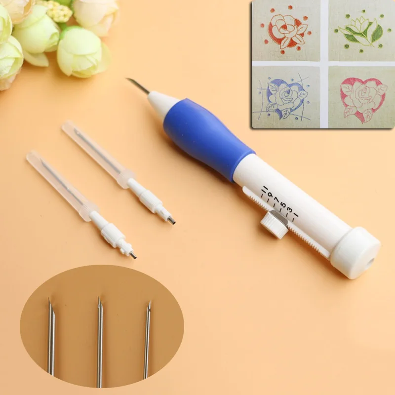 Embroidery Needle Kit Stitching Tool Set 1.3/1.6/2.2mm Diameter Embroidery Needle Pen Weaving Tool Knitting Sewing Tools