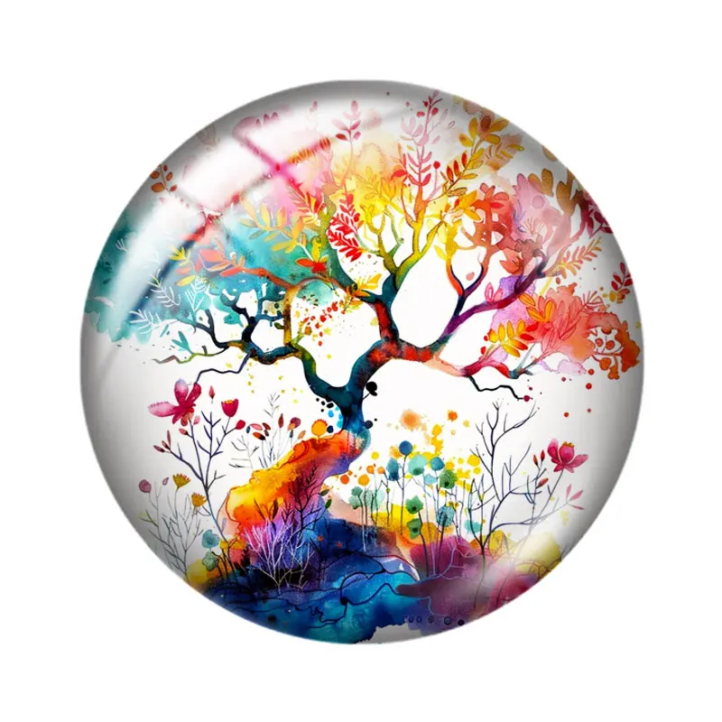 Watercolor Fantasy  12/18/20/25mm glass cabochon  bracelet pendant rings for jewelry demo earrings back Making findings