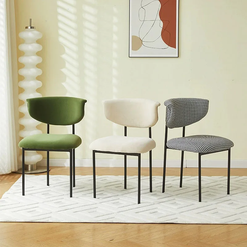 

Home Internet celebrity makeup chair Backrest stool Restaurant Cafe Milk tea shop Dining table and chairs