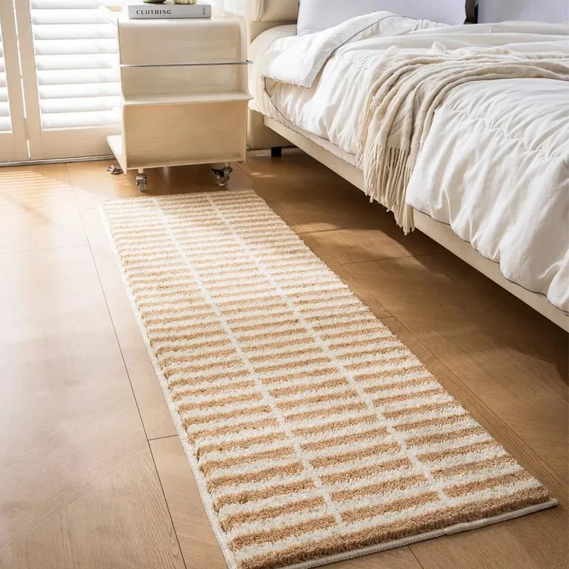 

Коврик VIKAMA в минималистичном стиле с клетчатым узором, износостойкий, простой в уходе, современный минималистичный прикроватный ковер, декор для дома